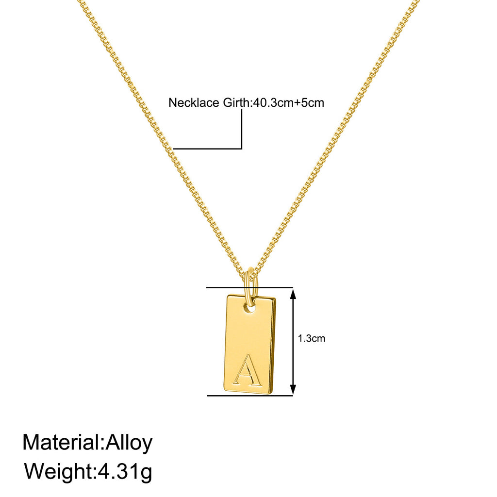 English Letter Necklace